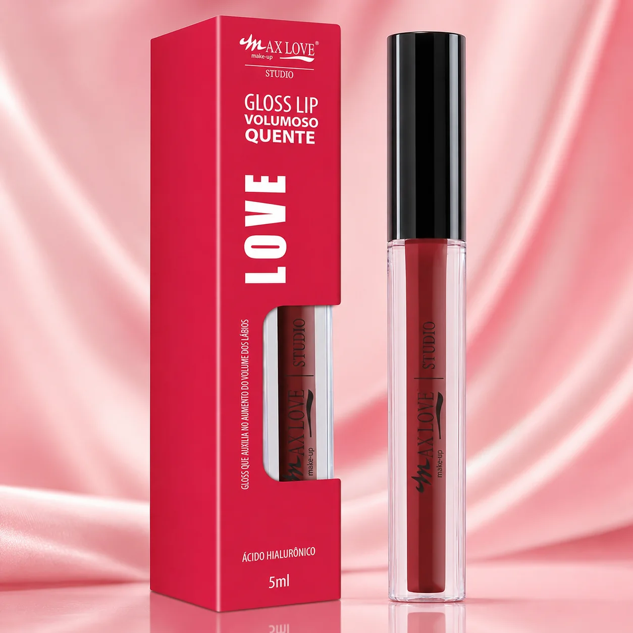 Gloss Lip Volumoso Quente Max Love Cor 154