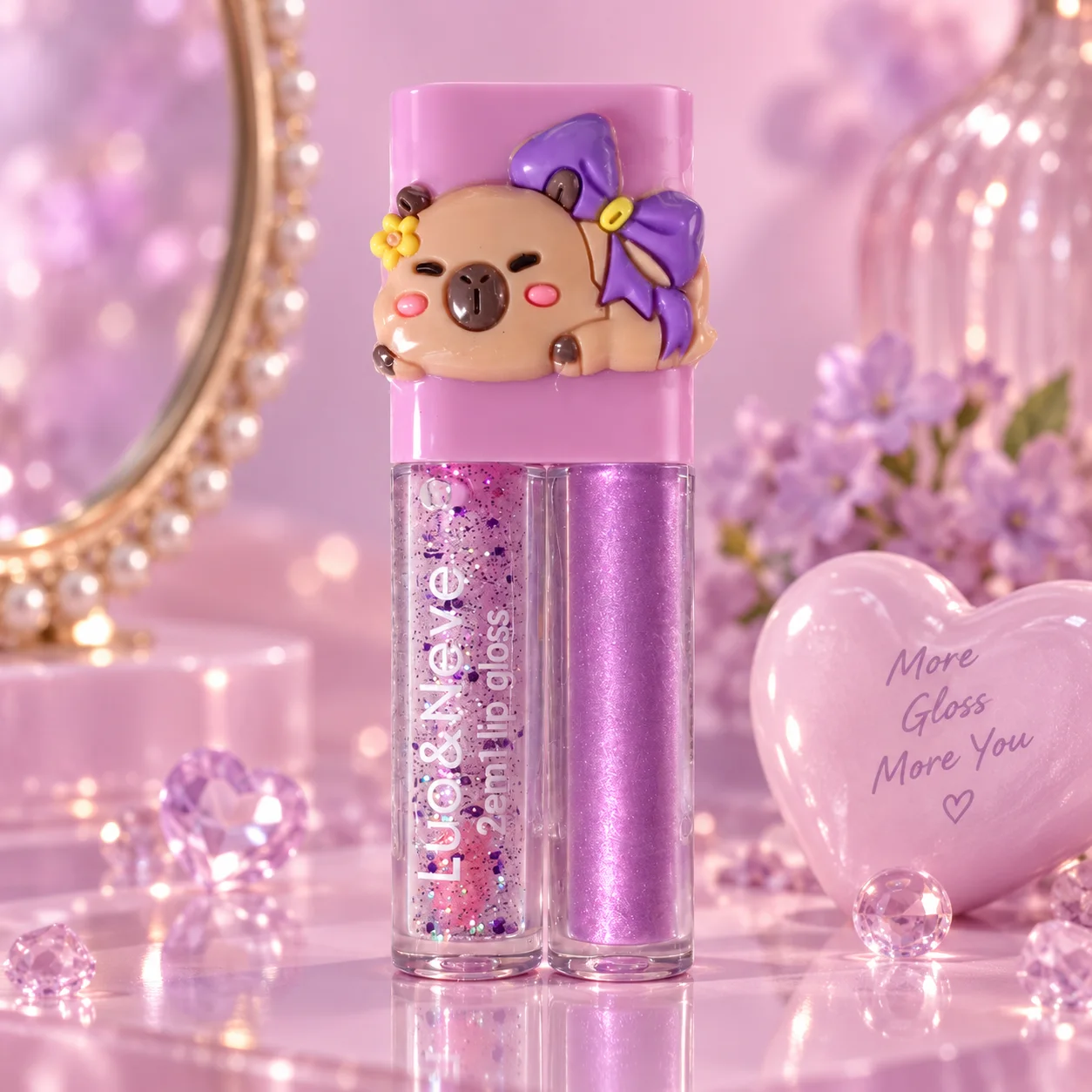 Lip Gloss 2 Em 1 Capivara Cut Lua E Neve Cor 04