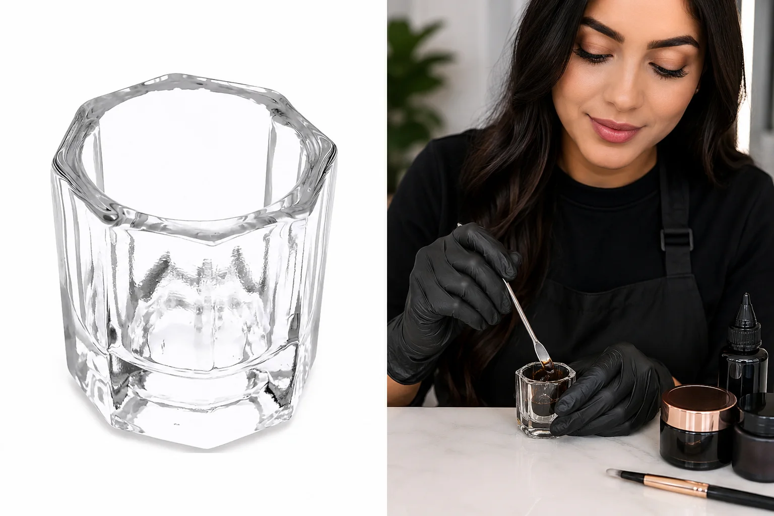Pote dappen para Aplicação de Henna | Della & Delle Design de Sobrancelhas · Della&Dele