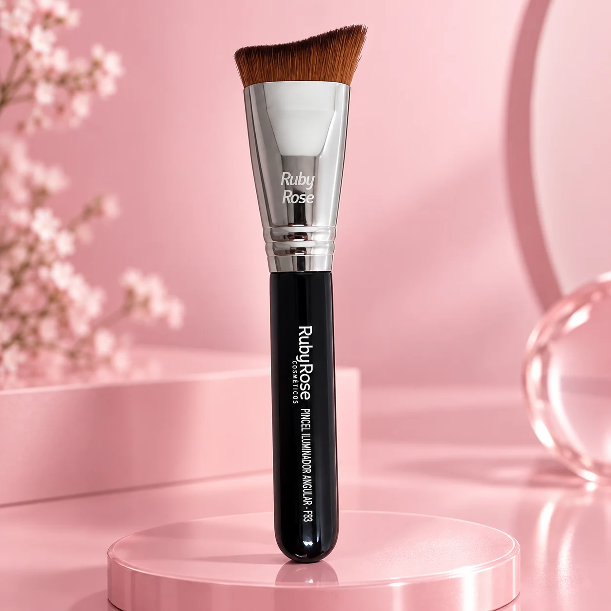 Pincel Profissional HB-F56 para Iluminador Accentuate Highlighter | Ruby Rose Pincel de Maquiagem