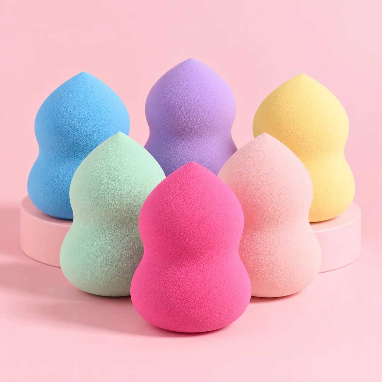 Outra imagem de Esponja para Maquiagem Cilindrica Cores Sortidas | Fashion Aplicador de Maqui...