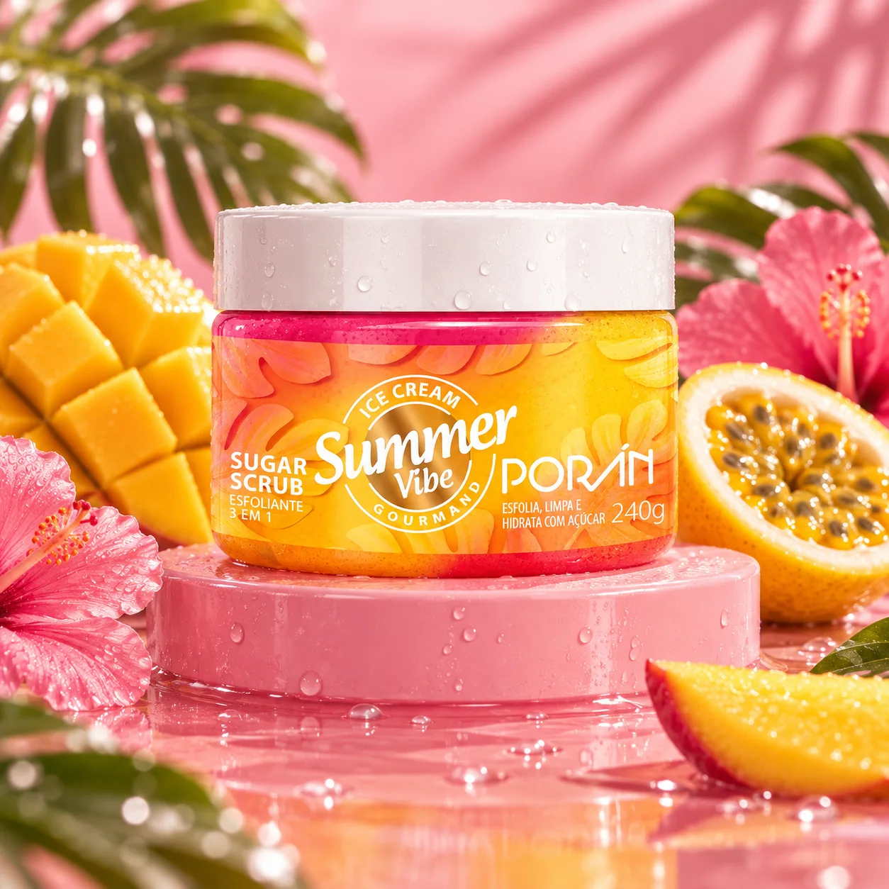 Esfoliante para Corpo Summer Vibe Sugar Scrub | Porán Cuidados com a Pele · Poran