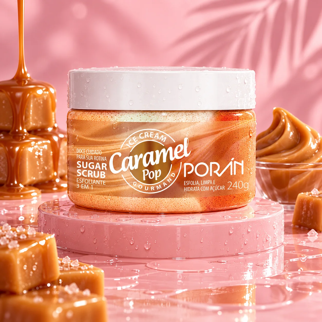 Esfoliante para Corpo Caramel Pop | Porán Cuidados com a Pele · Poran