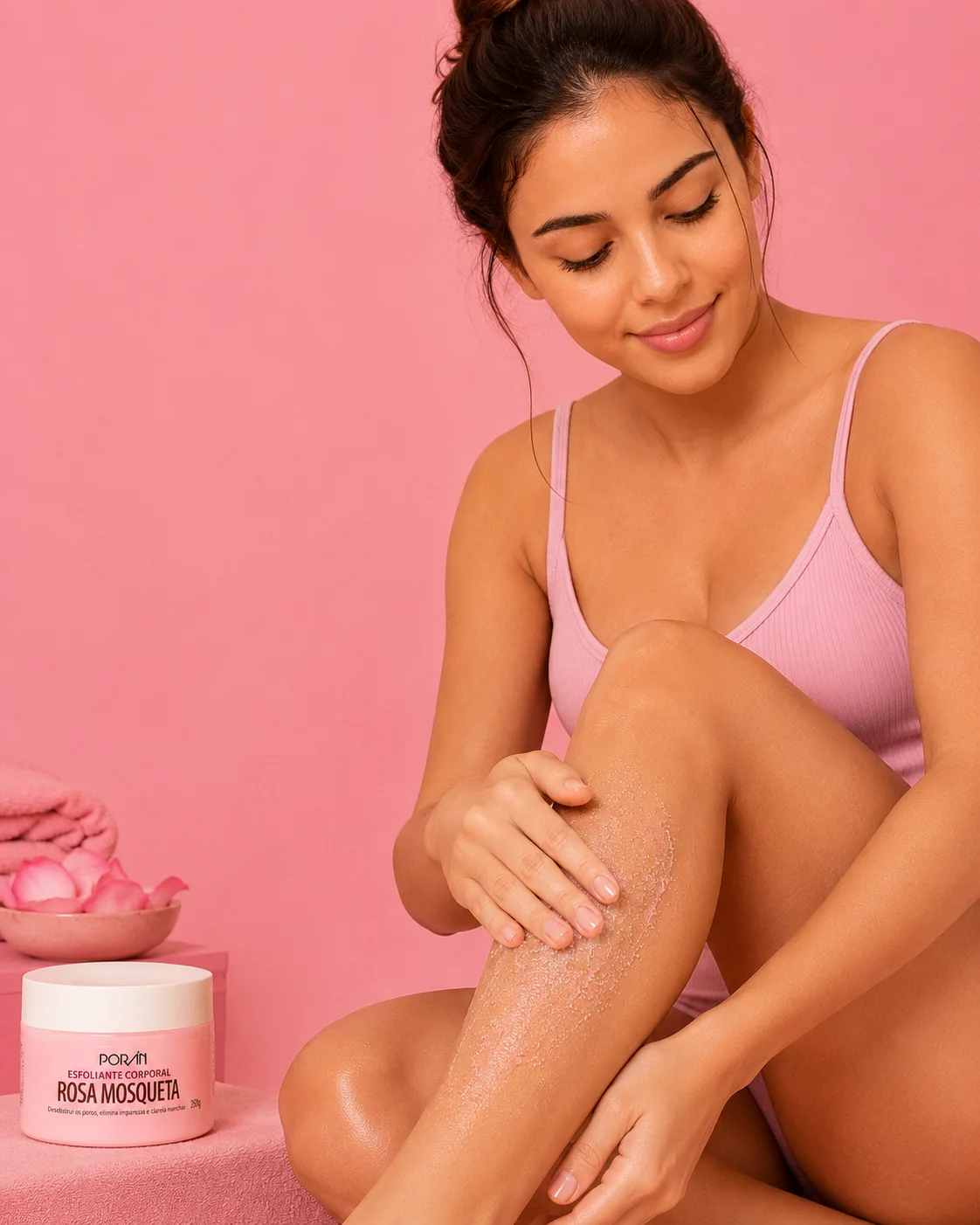 Outra imagem de Esfoliante Corporal de Rosa Mosqueta | Porán Cuidados com a Pele · Poran