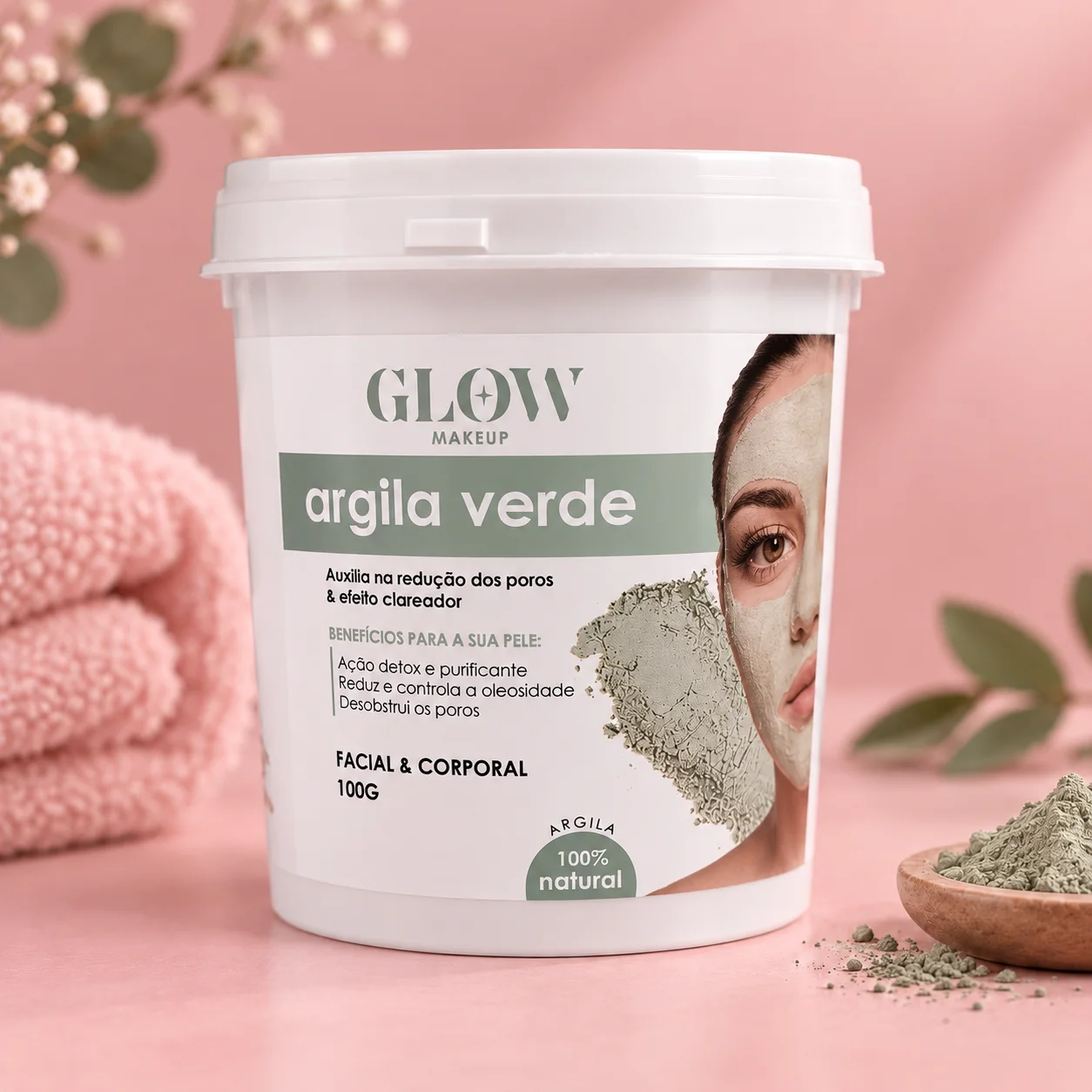 Argila Corpo E Rosto Glow Verde