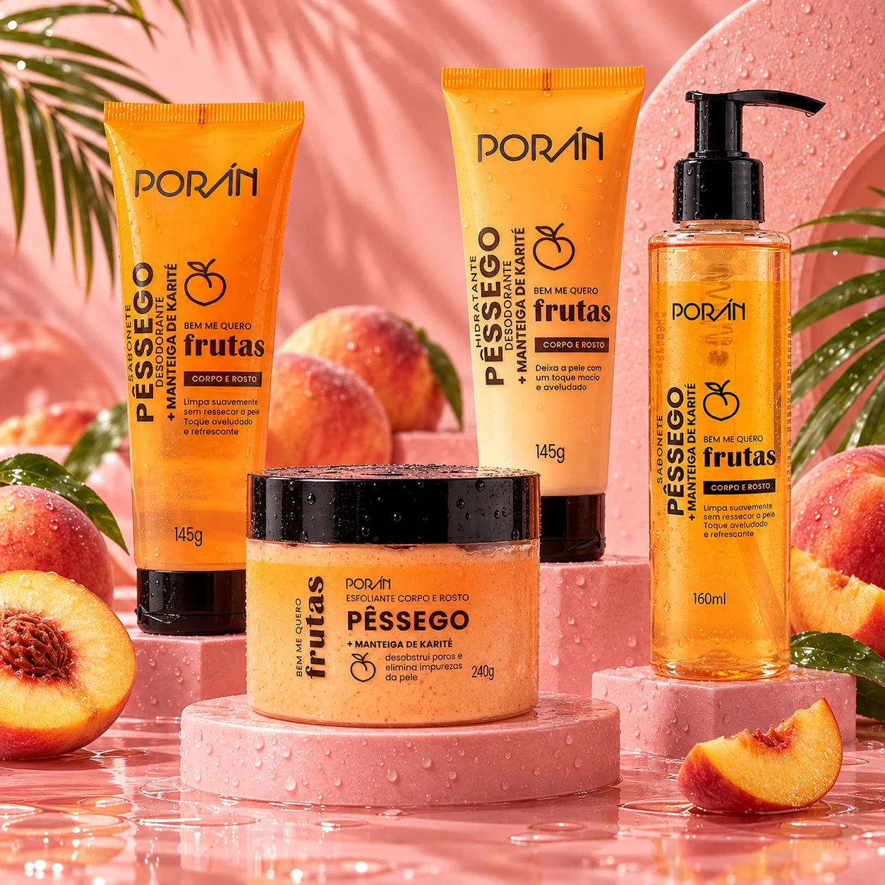 Outra imagem de Esfoliante Corpo e Rosto | Porán Pêssego + Manteiga de Karité Cuidados com a Pele · Poran · Pessego + Manteiga De Karité