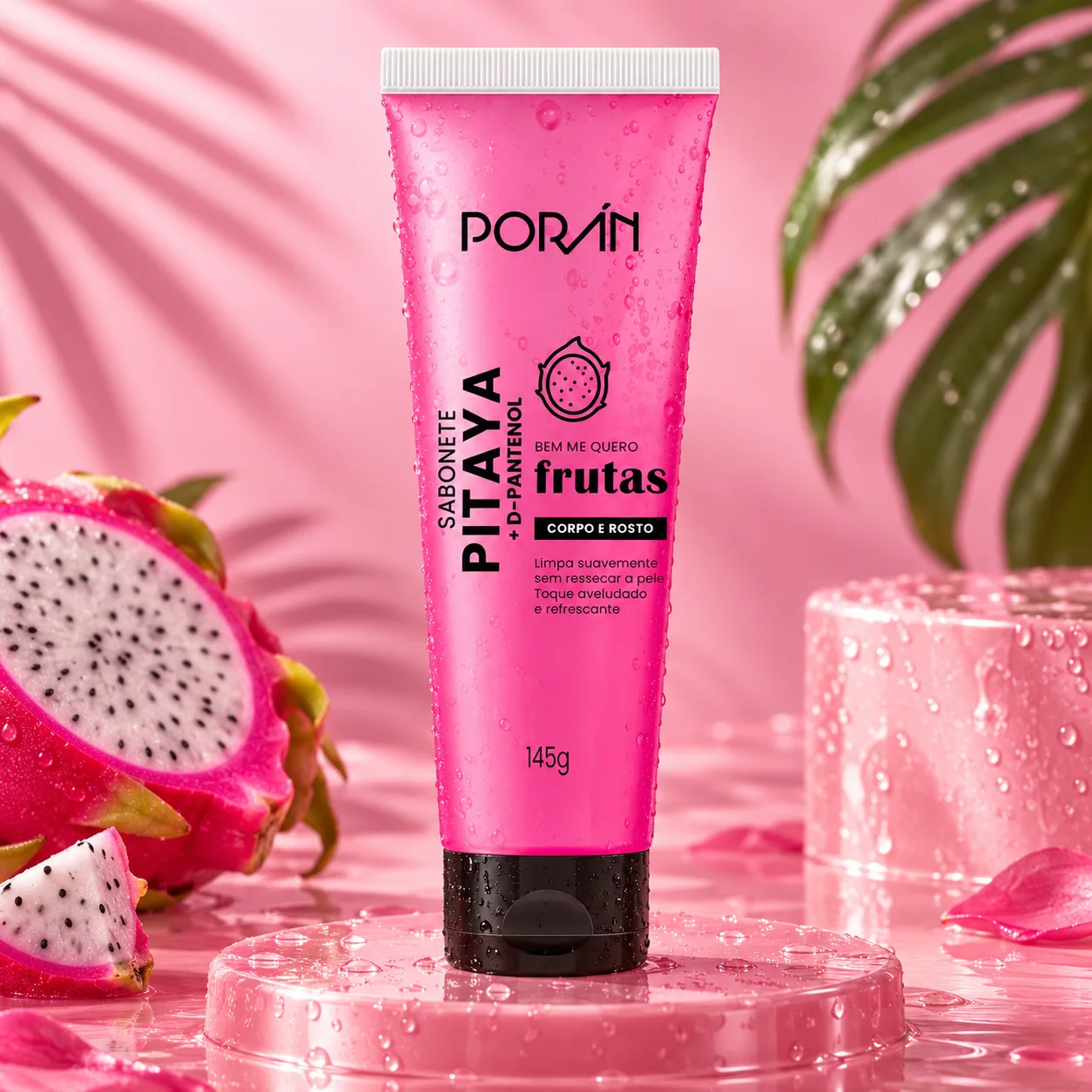 Sabonete Desodorante Corpo E Rosto Bem Mequero Poran Pitaya + D- Pantenol