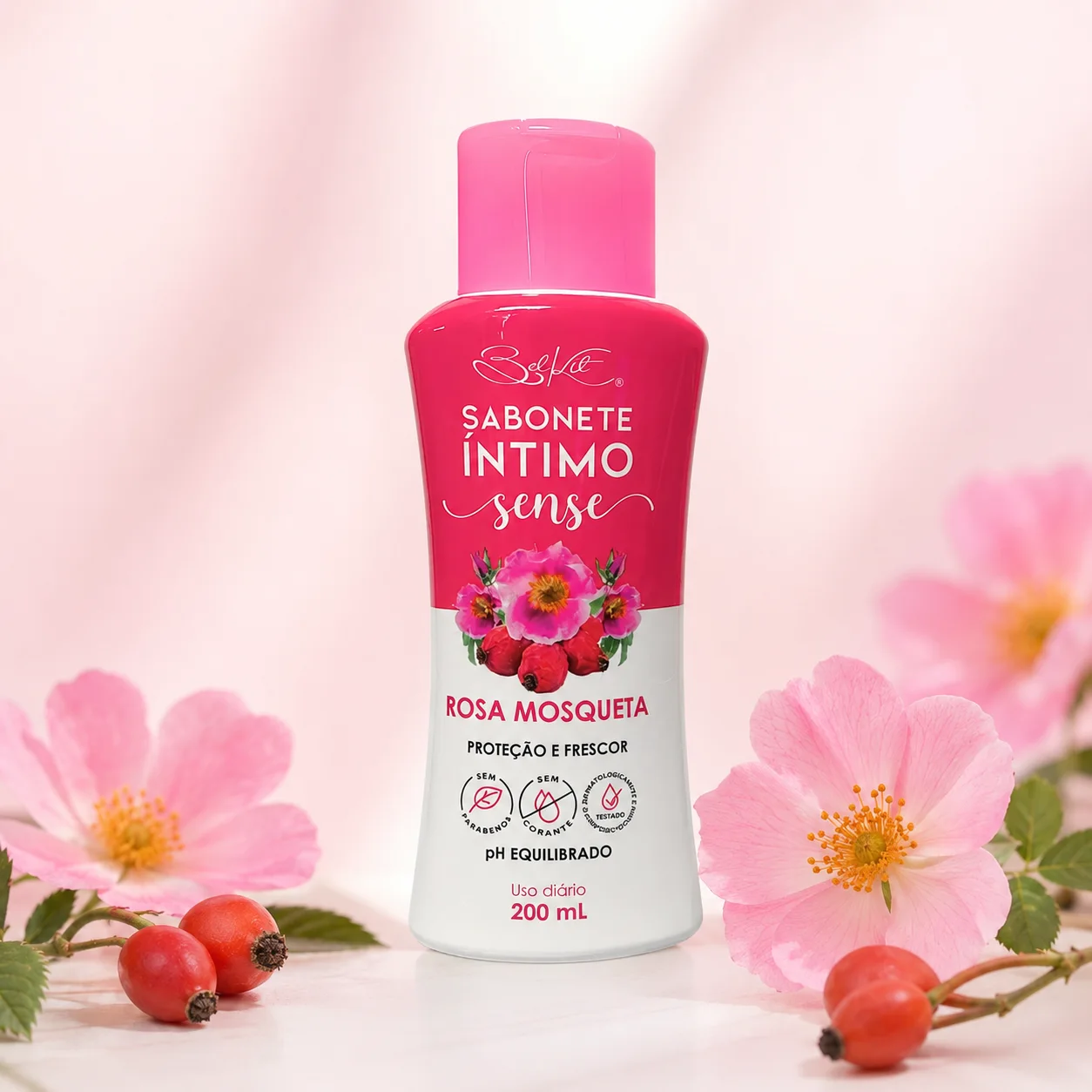 Sabonete Íntimo Sense Proteção e Frescor | Belkit Rosa Mosqueta Cuidado Íntimo