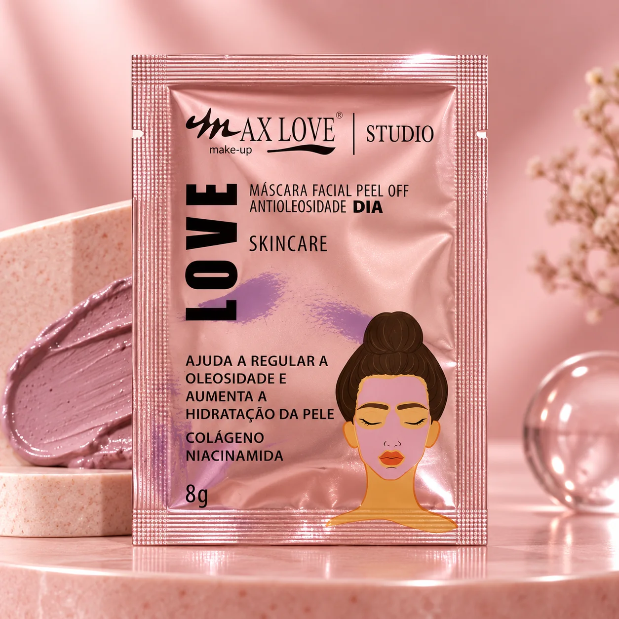 Sachê De Máscara Facial Peel Off Max Love Antioliosidade Dia