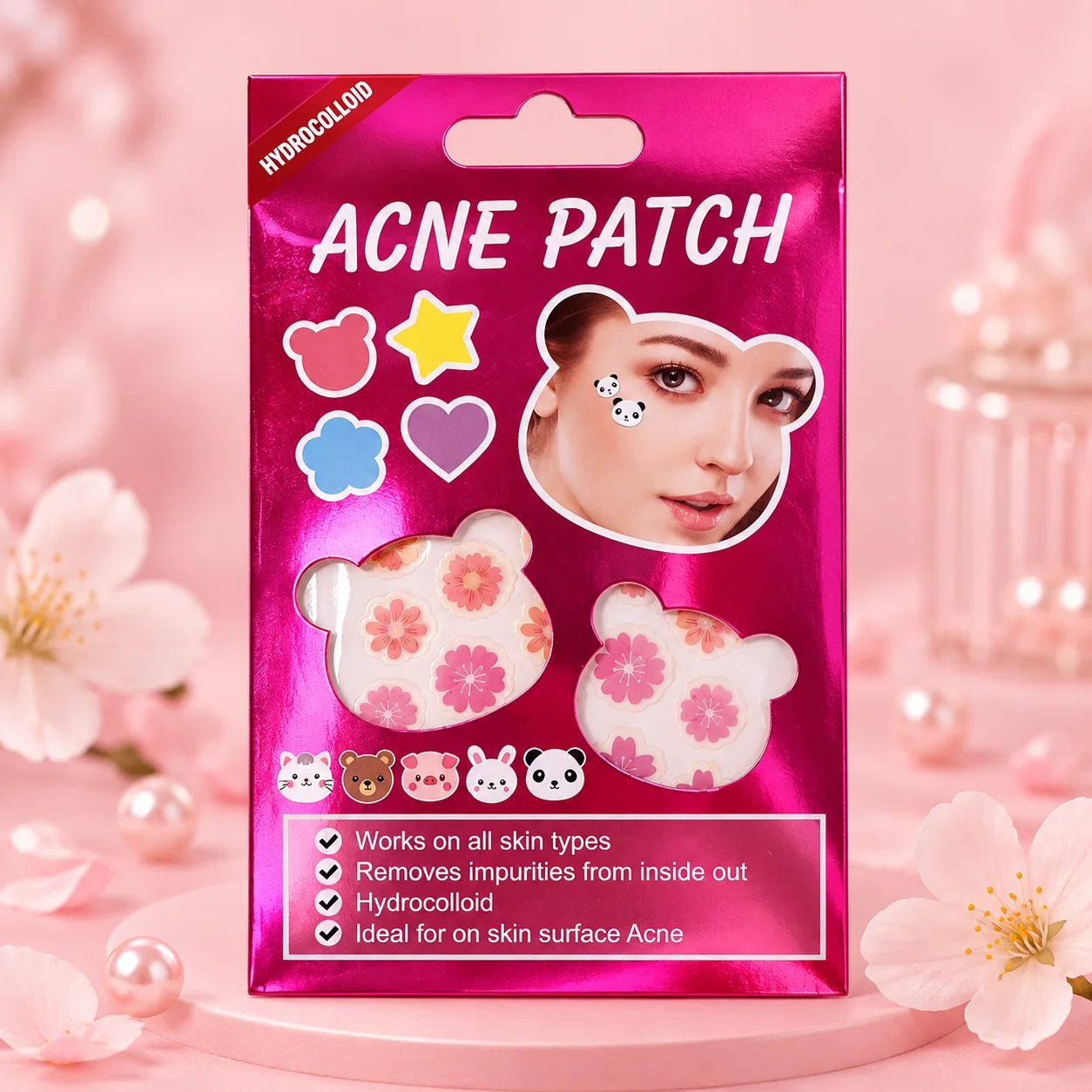 Adesivo Hidrocoloide para Espinhas Florzinhas | Patch para Acne e Skincare