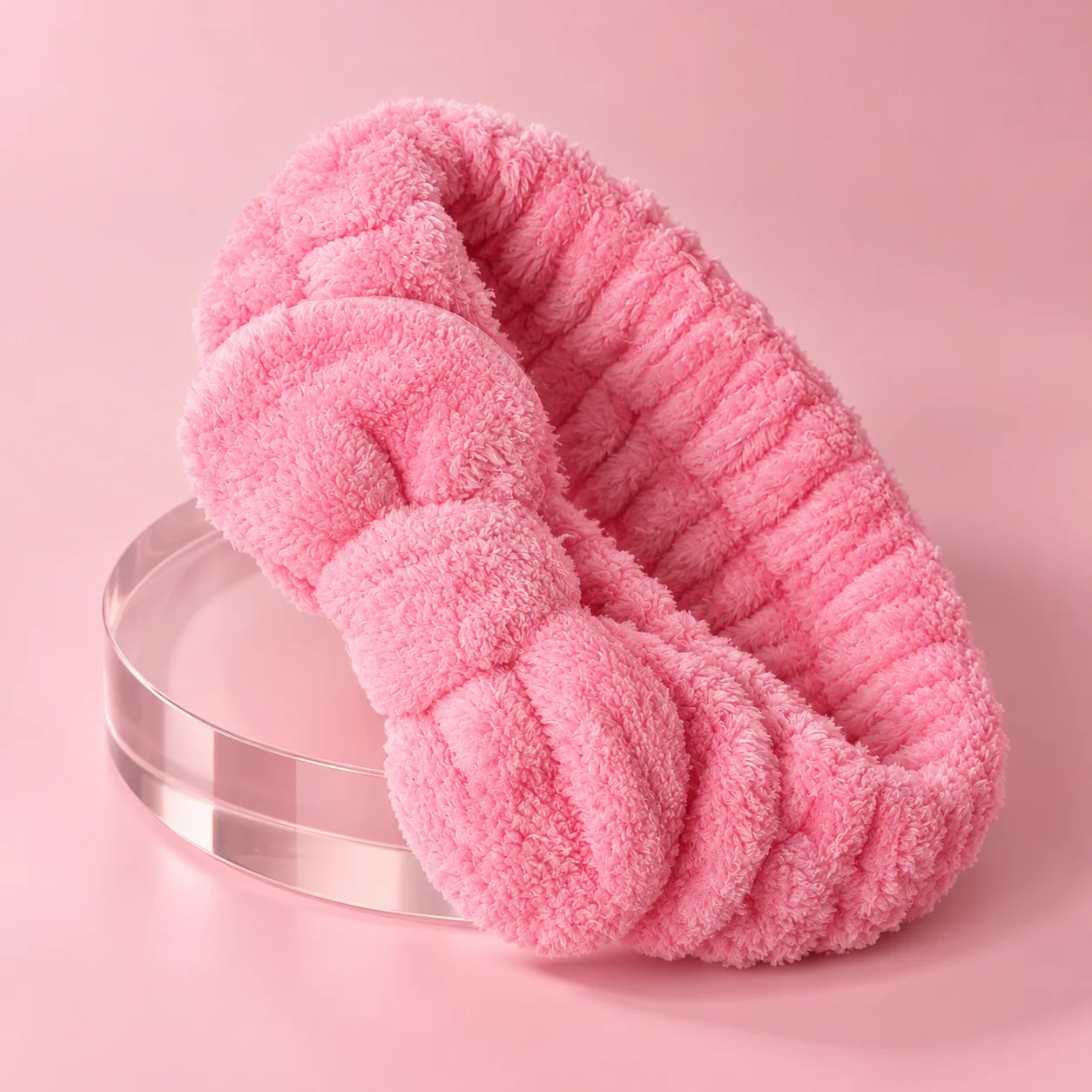 Faixa de Cabelo Lisa Rosa Claro | Acessório para Skincare, Maquiagem e Limpeza Facial  Rosa Claro