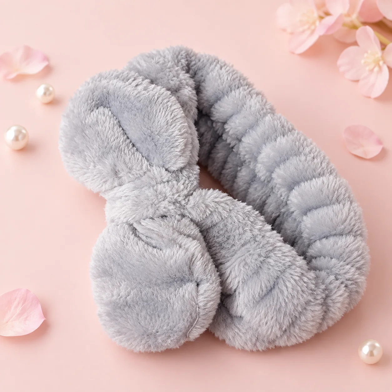 Faixa de Cabelo Lisa Cinza | Acessório para Skincare, Maquiagem e Limpeza Facial  Cinza