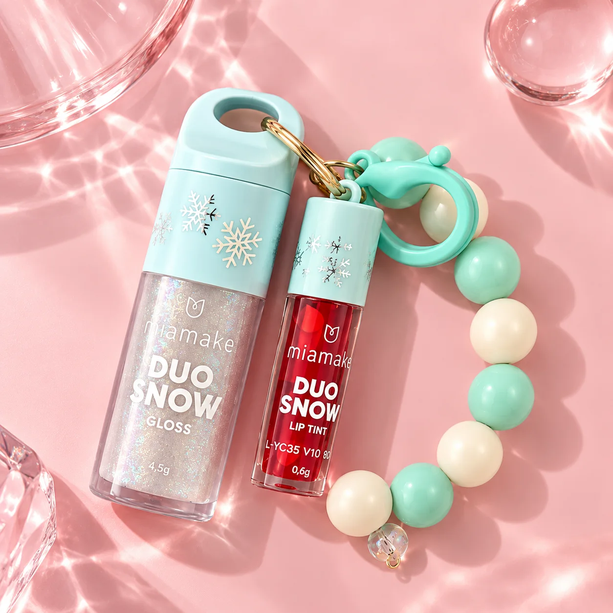 Outra imagem de Gloss e Lip Tint Duo Snow Mia Make para Lábios Corados com Pulseira Azul