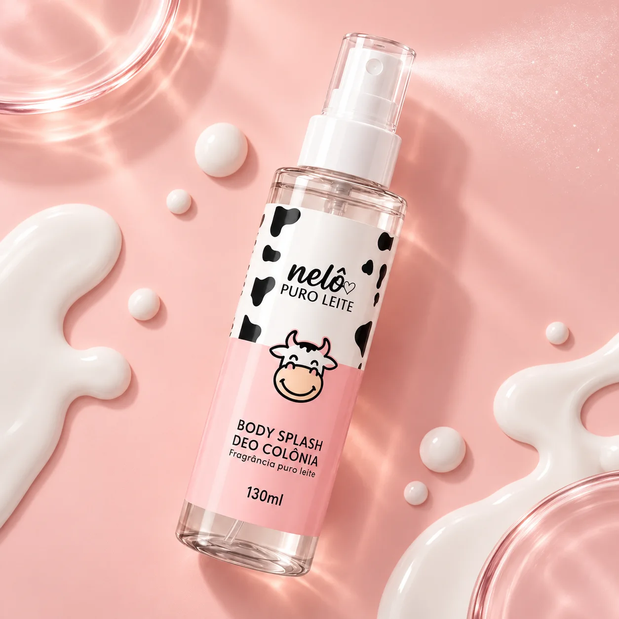 Body Splash Puro Leite 130 mL Nelô | Fragrância Corporal