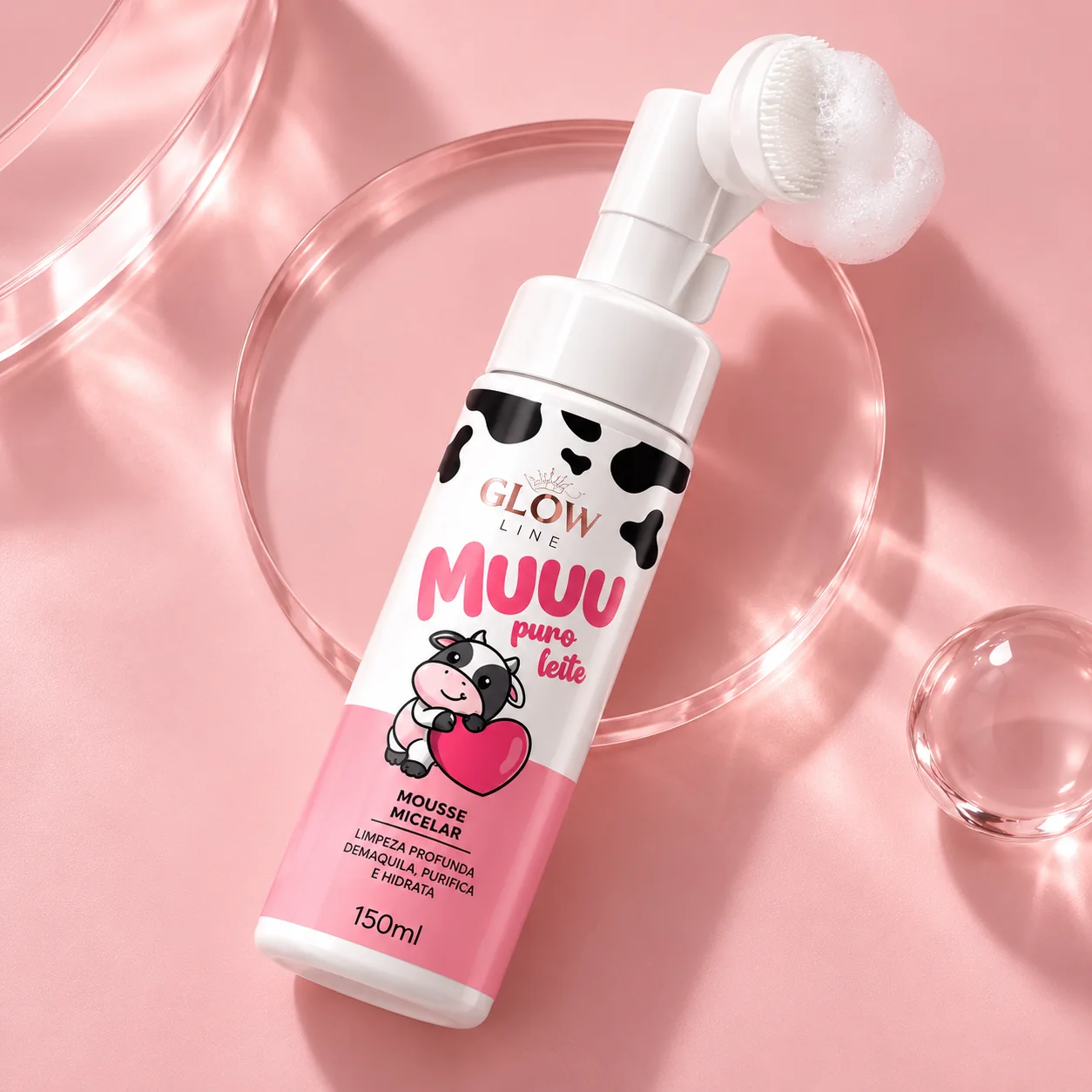 Mousse Micelar Puro Leite Glow Line