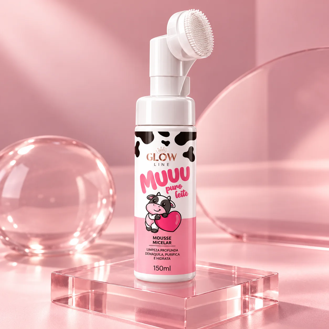 Mousse Micelar Puro Leite Glow Line