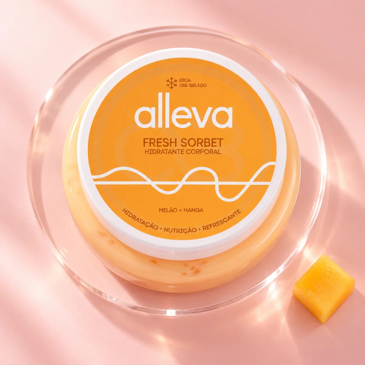 Outra imagem de Hidratante Corporal Alleva Fresh Sorbet Melão e Manga 250 mL
