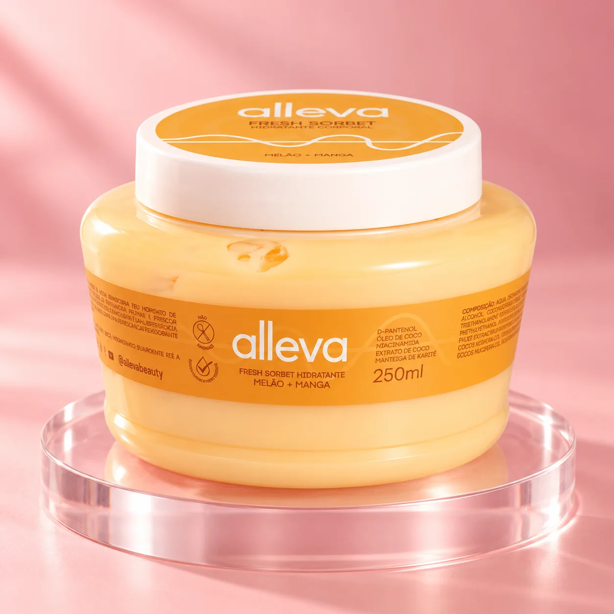 Hidratante Corporal Fresh Sorbet Melão e Manga Alleva Alleva