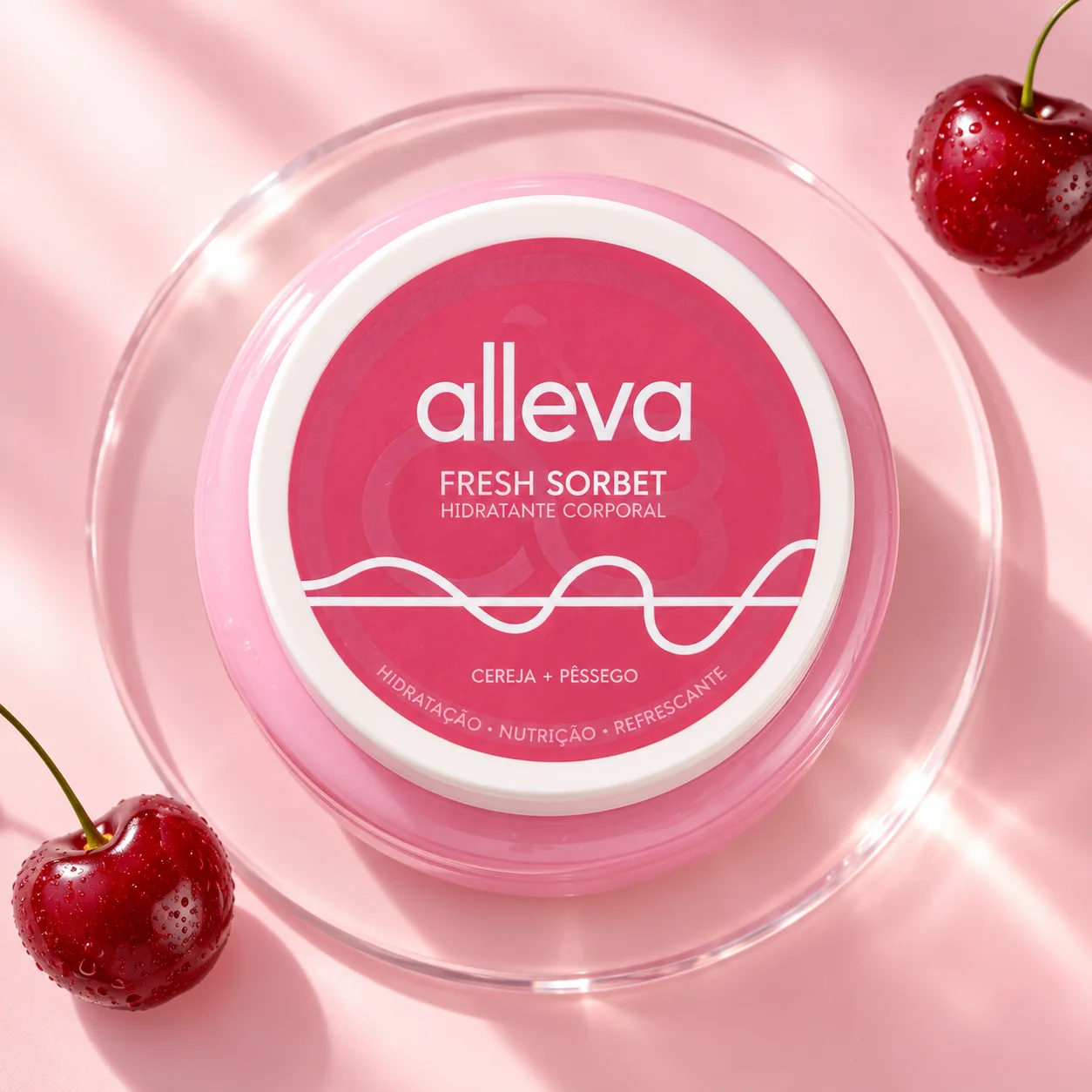 Hidratante Corporal Fresh Sorbet Cereja e Pêssego Alleva Alleva