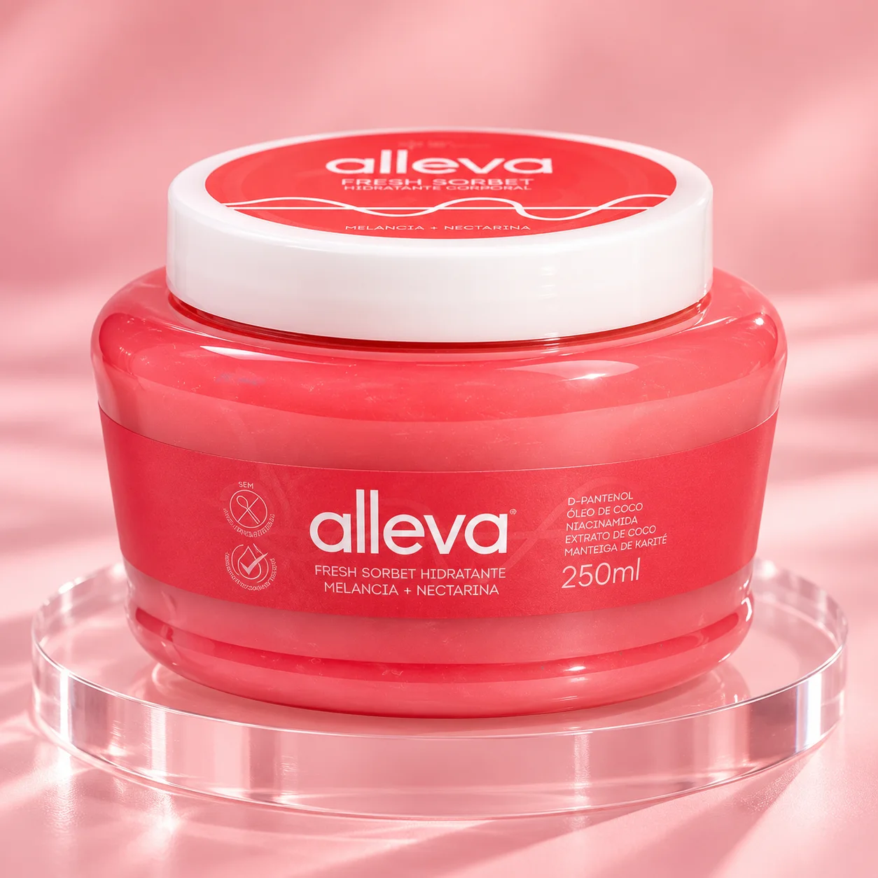 Hidratante Corporal Fresh Sorbet Melancia e Nectarina Alleva