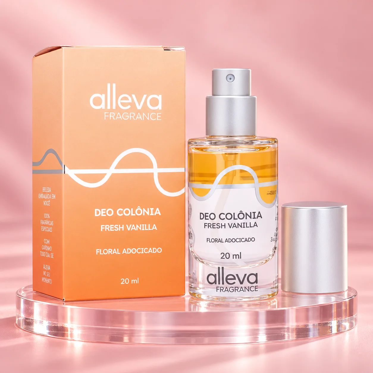 Deo Colônia Fresh Vanilla 20 mL Alleva | Fragrância Corporal