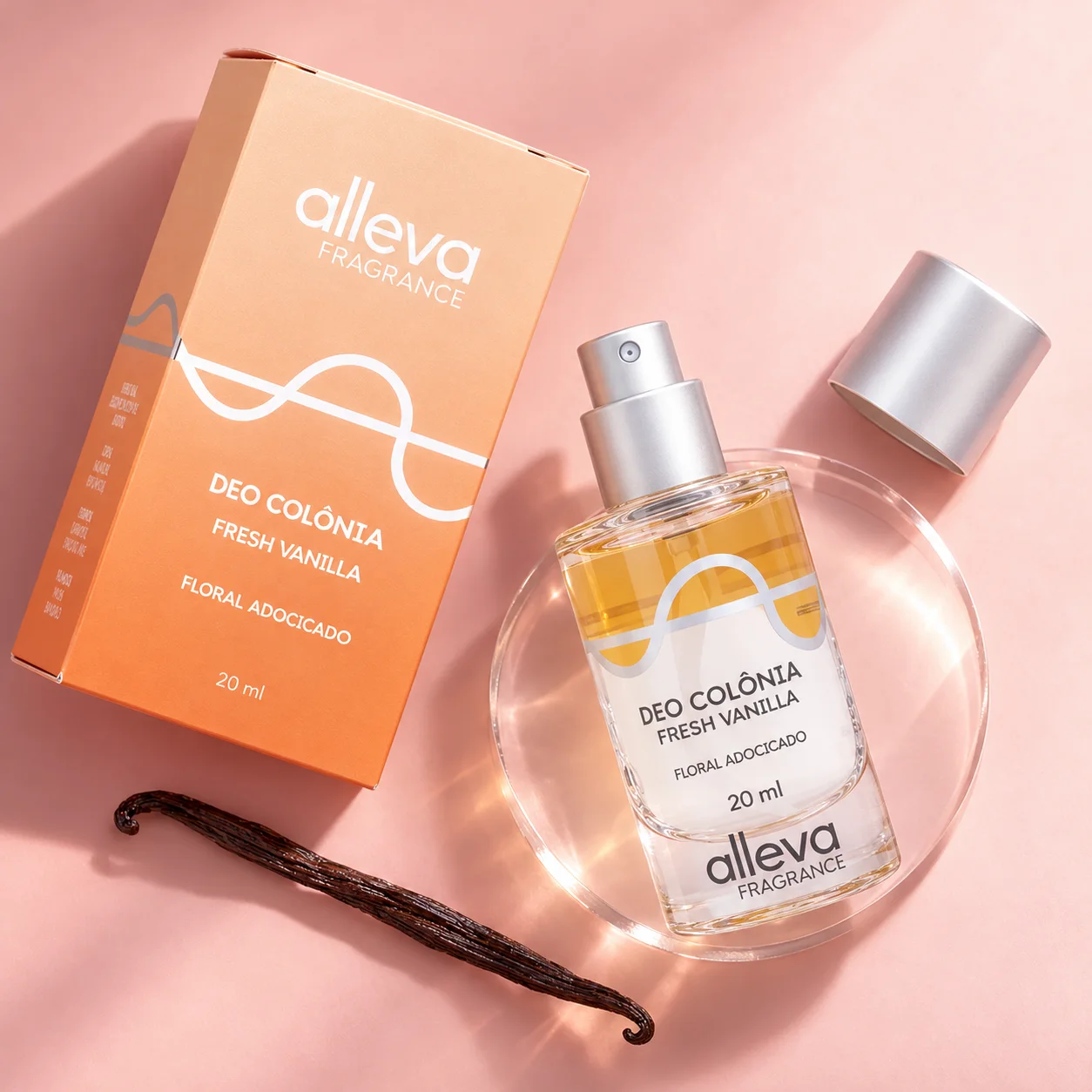 Outra imagem de Deo Colônia Fresh Vanilla 20 mL Alleva | Fragrância Corporal