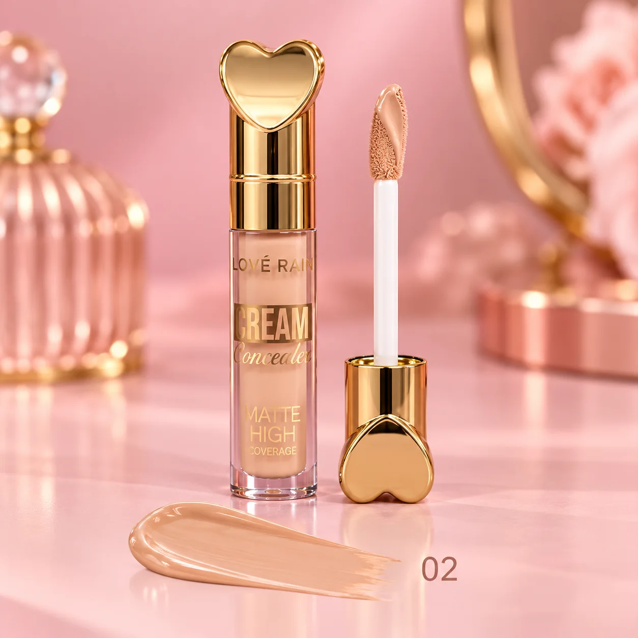 Corretivo Líquido Matte Cream Concealer Love Rain Cor 02 Love Rain cor 02
