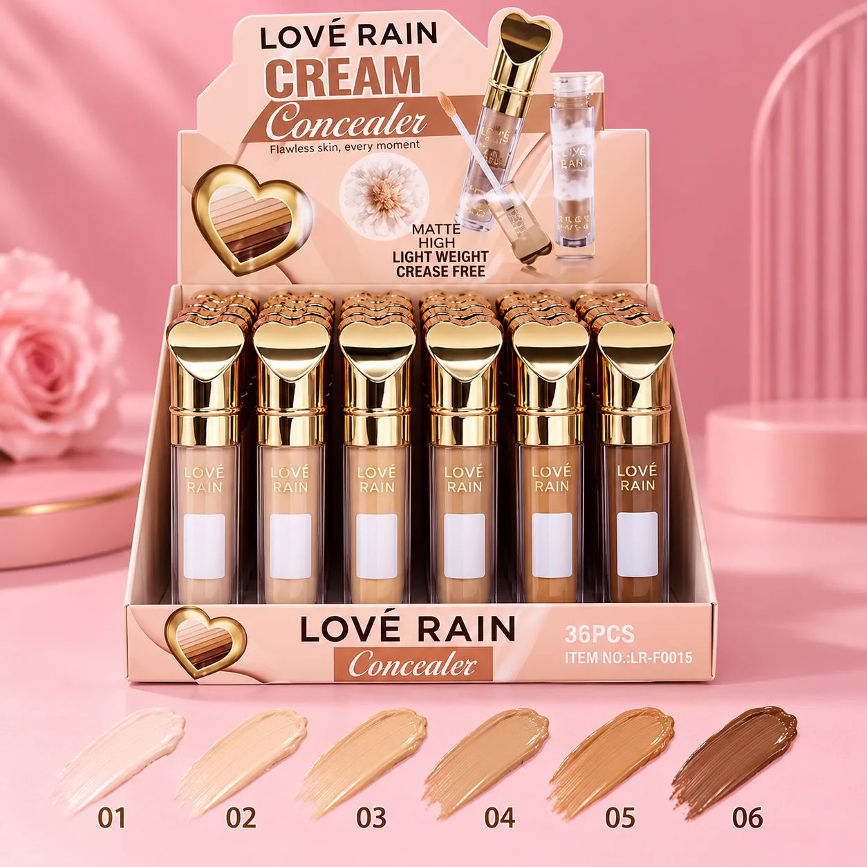 Corretivo Líquido Matte Cream Concealer Love Rain Cor 02 Love Rain cor 02