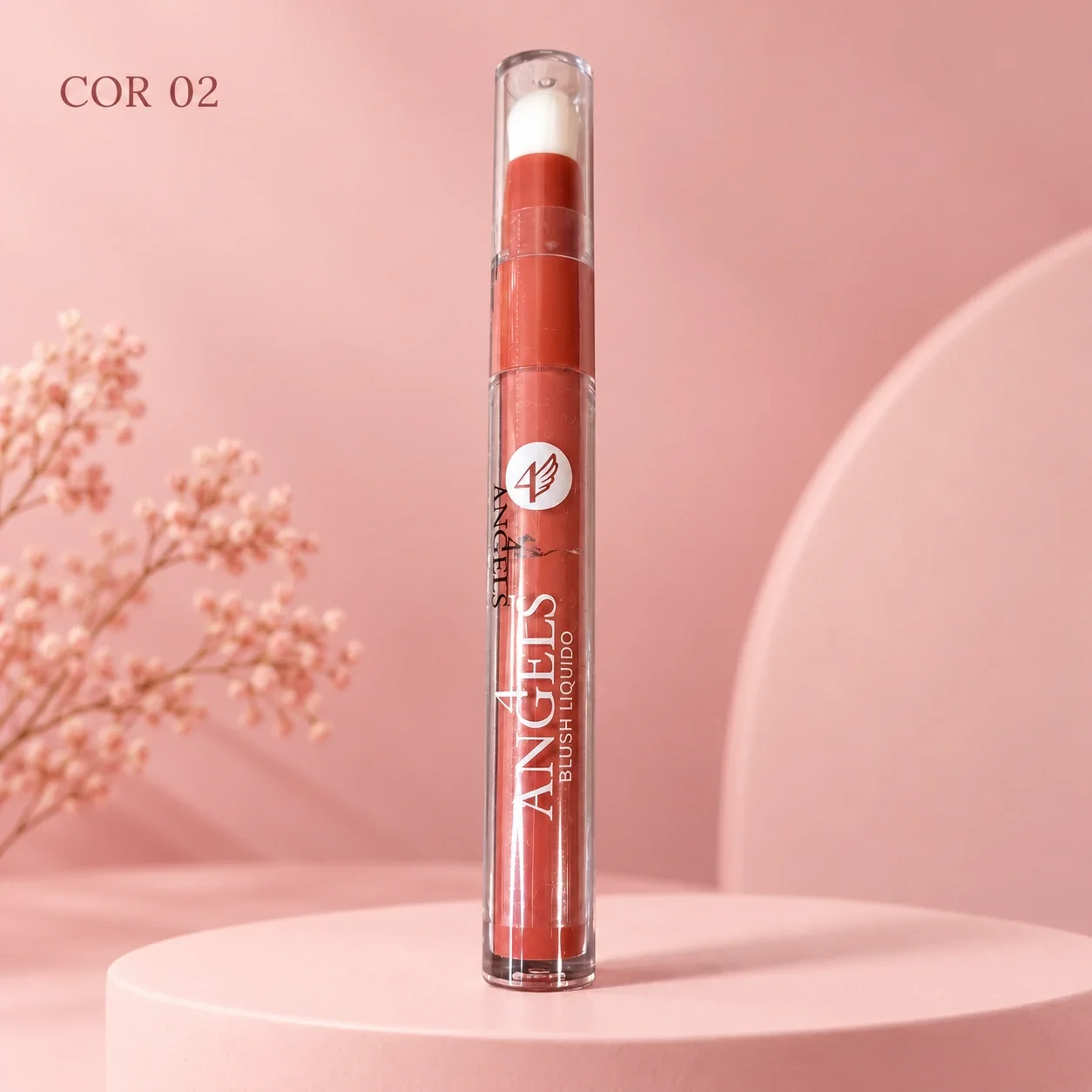 Blush Líquido com Aplicador 4Angels Cor 02 3 mL