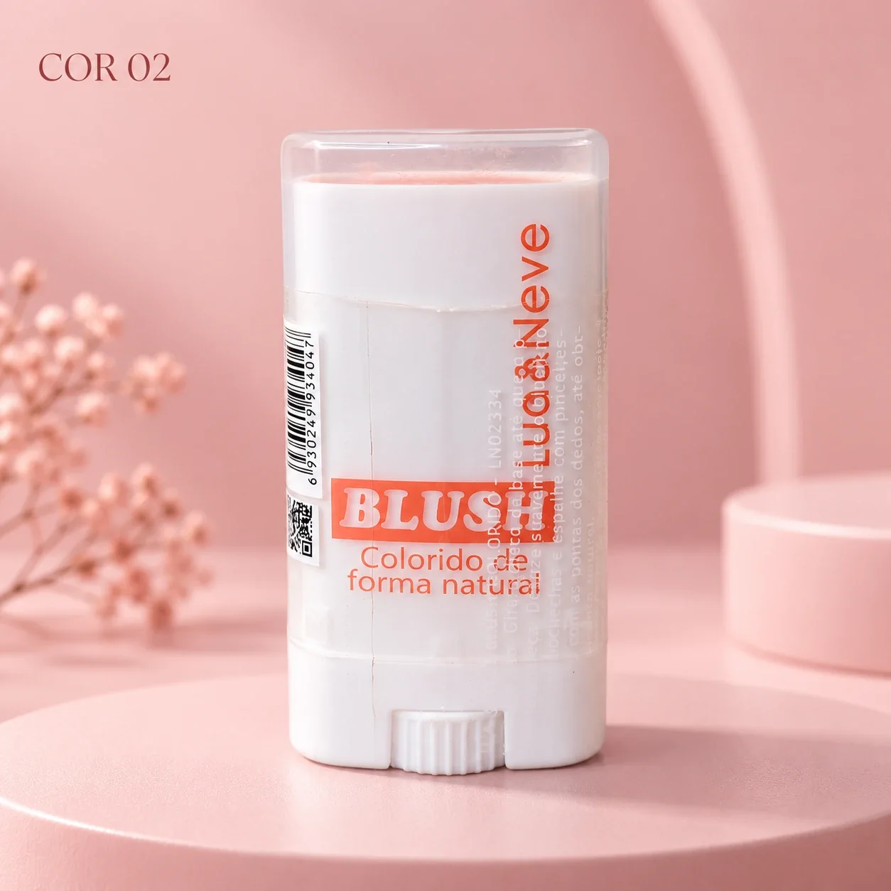 Blush em Bastão Lua e Neve Cor 02 15 g | Maquiagem Facial · 15g