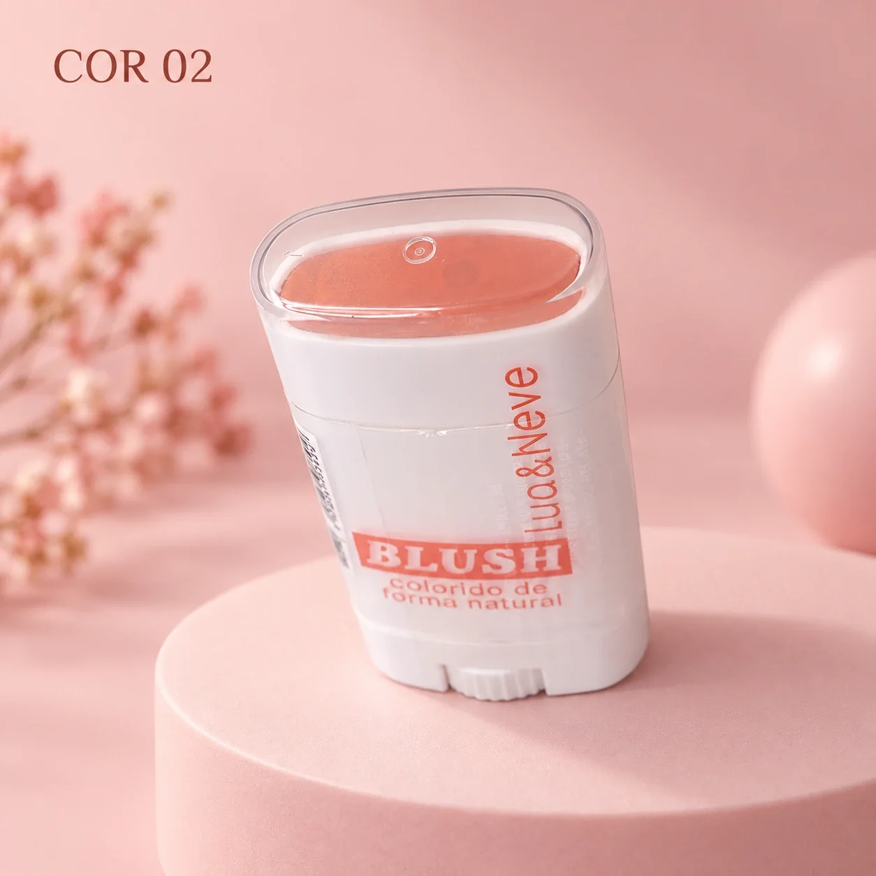 Outra imagem de Blush em Bastão Lua e Neve Cor 02 15 g | Maquiagem Facial · 15g