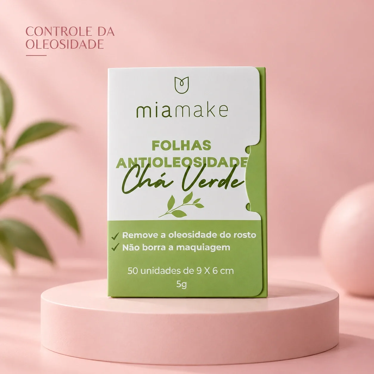 Folhas Antioleosidade Chá Verde Mia Make 5 g