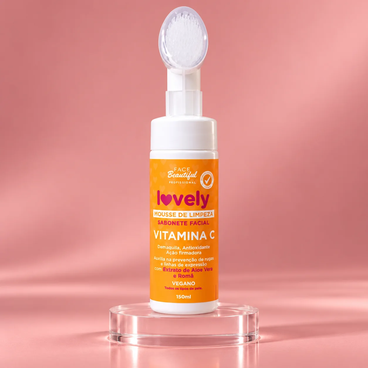 Sabonete Facial Mousse de Limpeza Face Beautiful Vitamina C 150 mL Face Beautiful Vitamina C