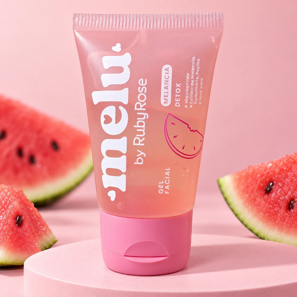 Gel Facial Detox Melancia Melu 40 g | Cuidados Faciais · 40g