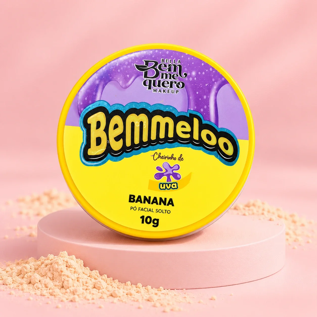 Pó Facial Solto Banana Cheirinho de Uva Bella Bem Me Quero 10 g