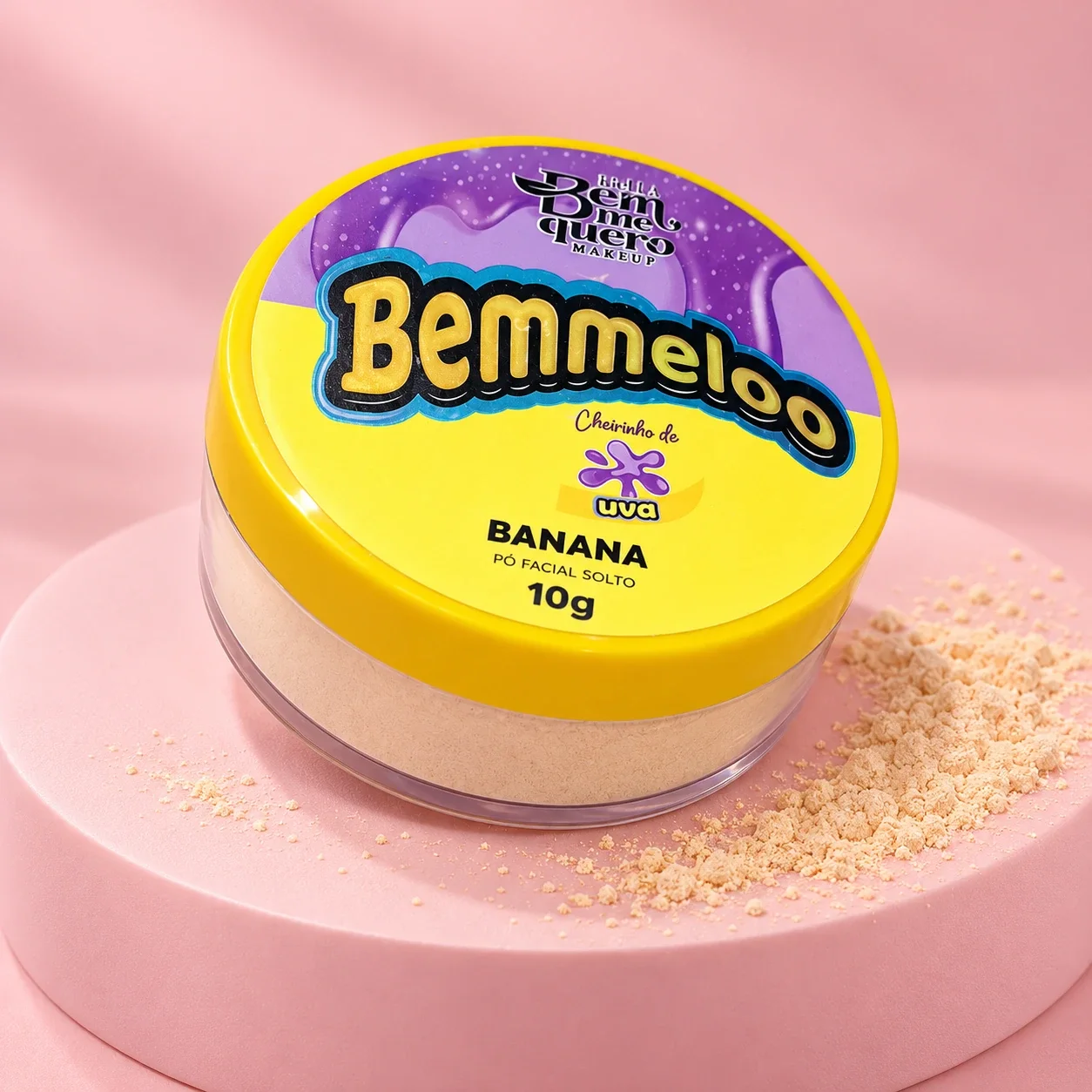 Pó Facial Solto Banana Cheirinho de Uva Bella Bem Me Quero 10 g