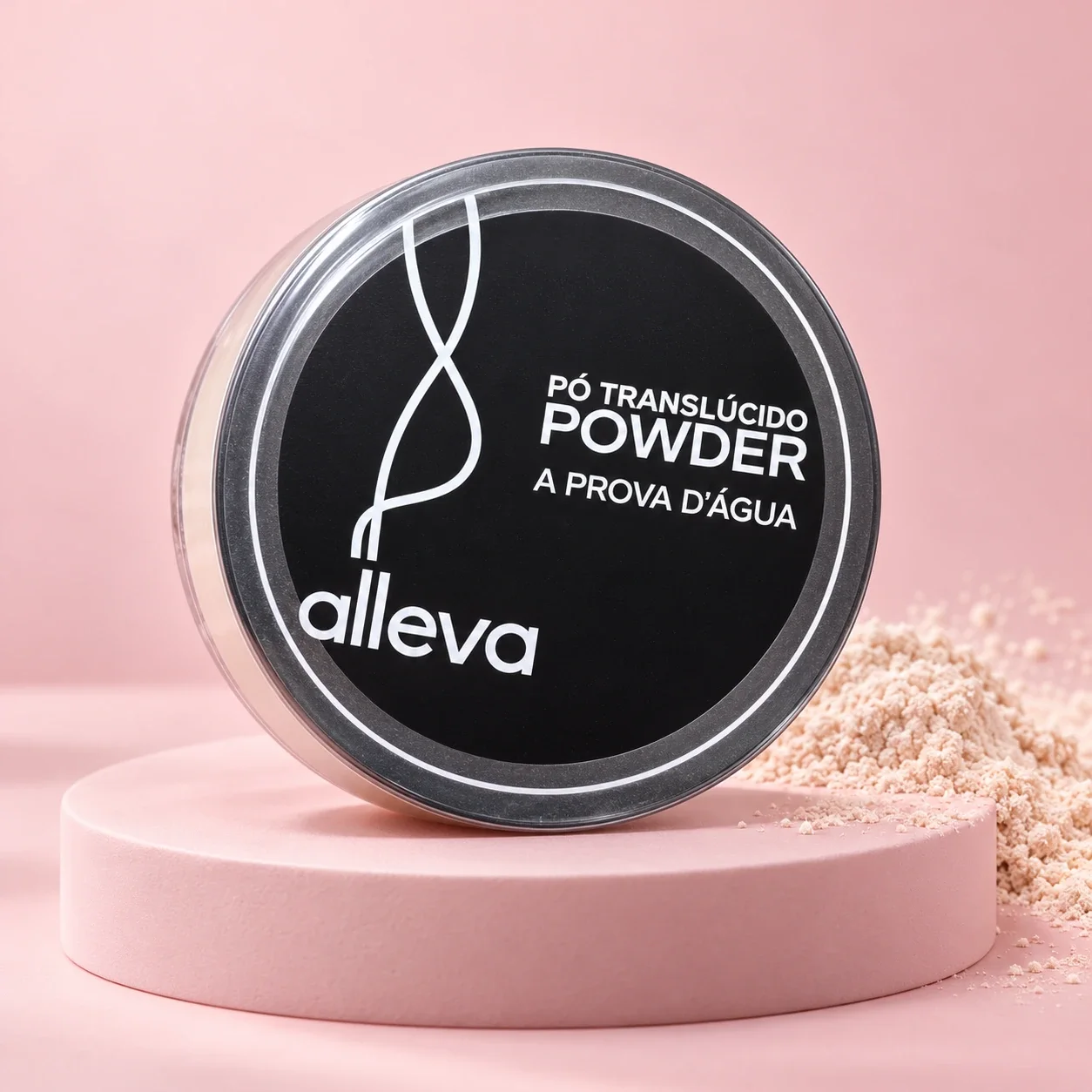 Pó Facial Translúcido Power à Prova d’Água Alleva 15 g