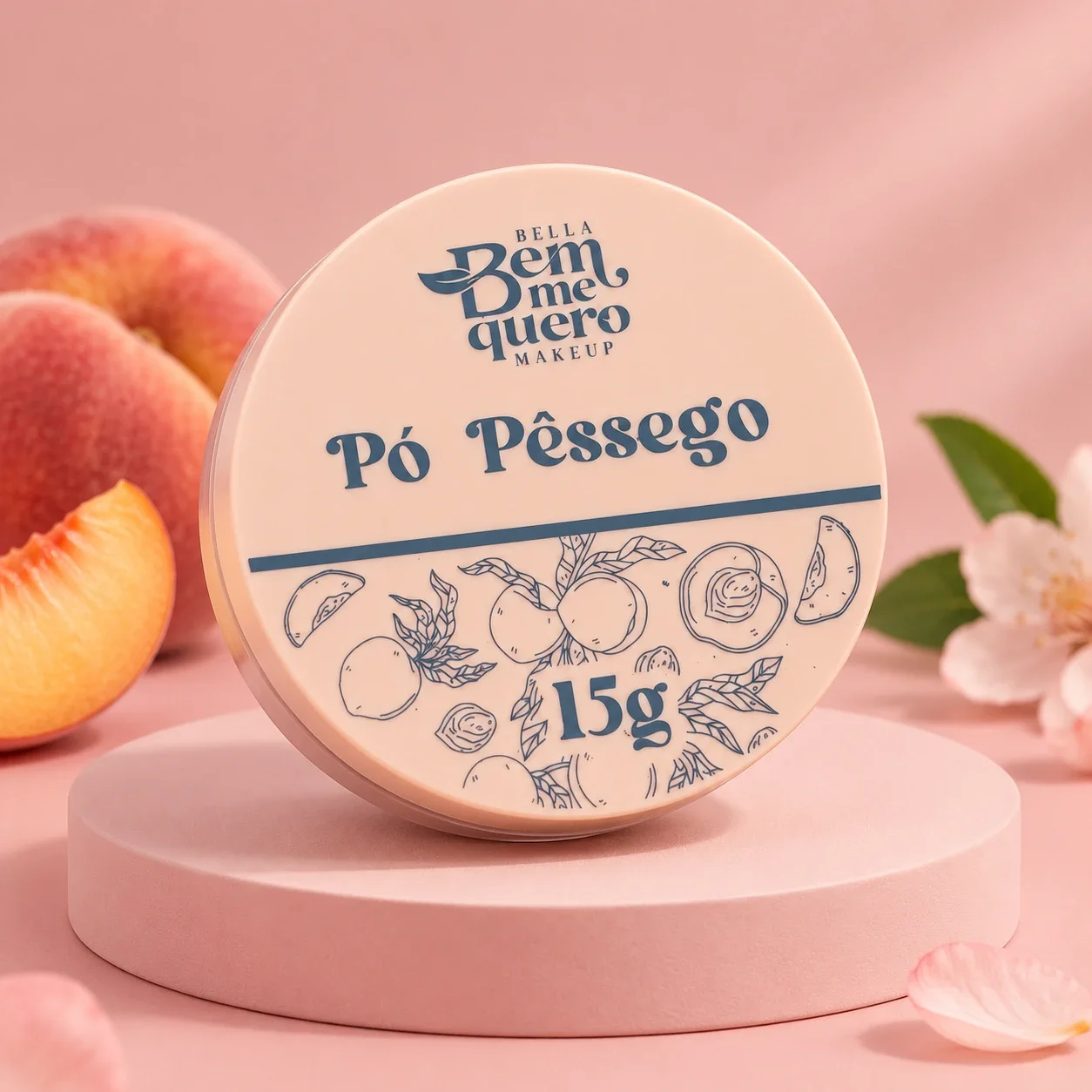 Pó Facial Solto Pêssego Bella Bem Me Quero 15 g