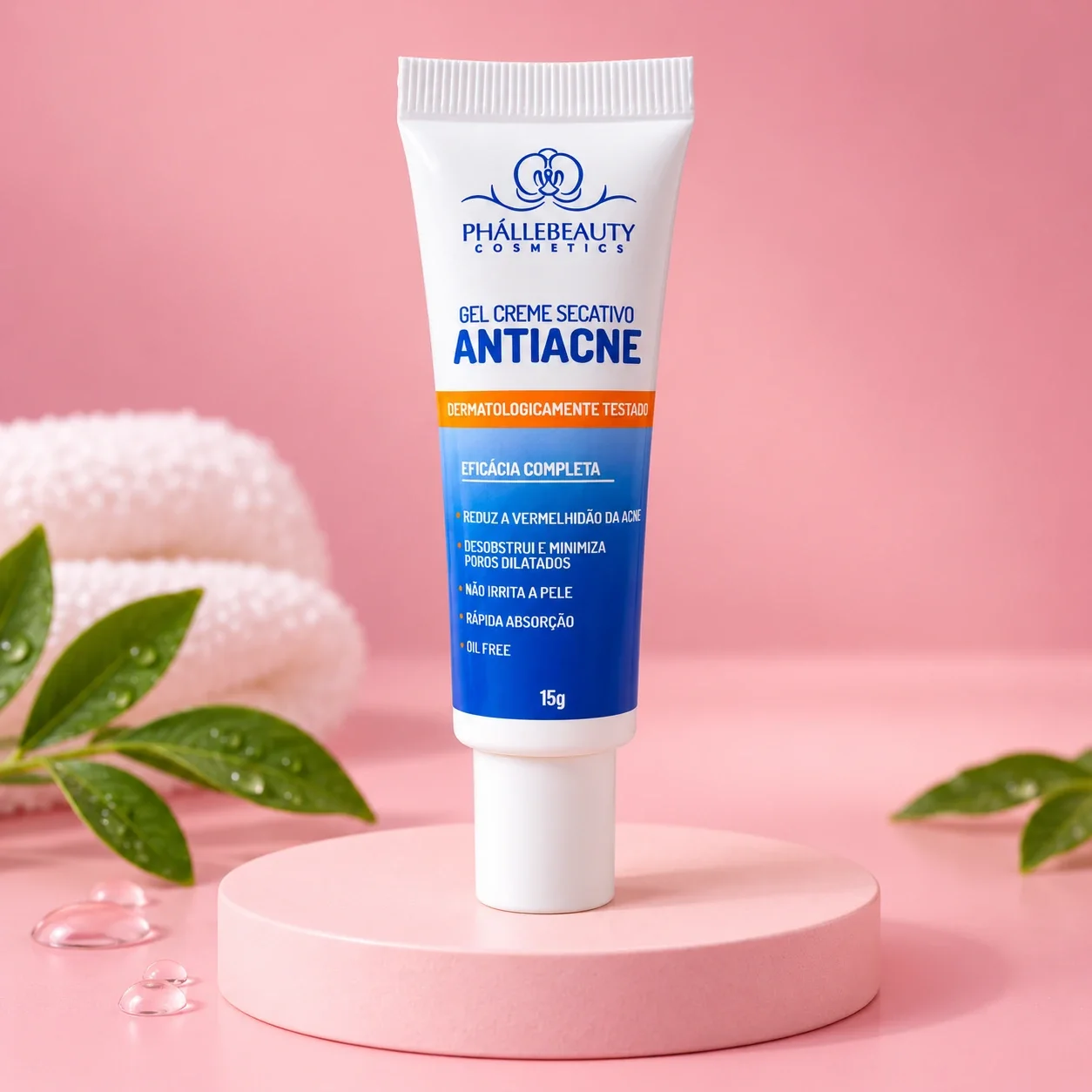 Gel Creme Secativo Antiacne Phállebeauty 15 g | Cuidados Faciais · 15g