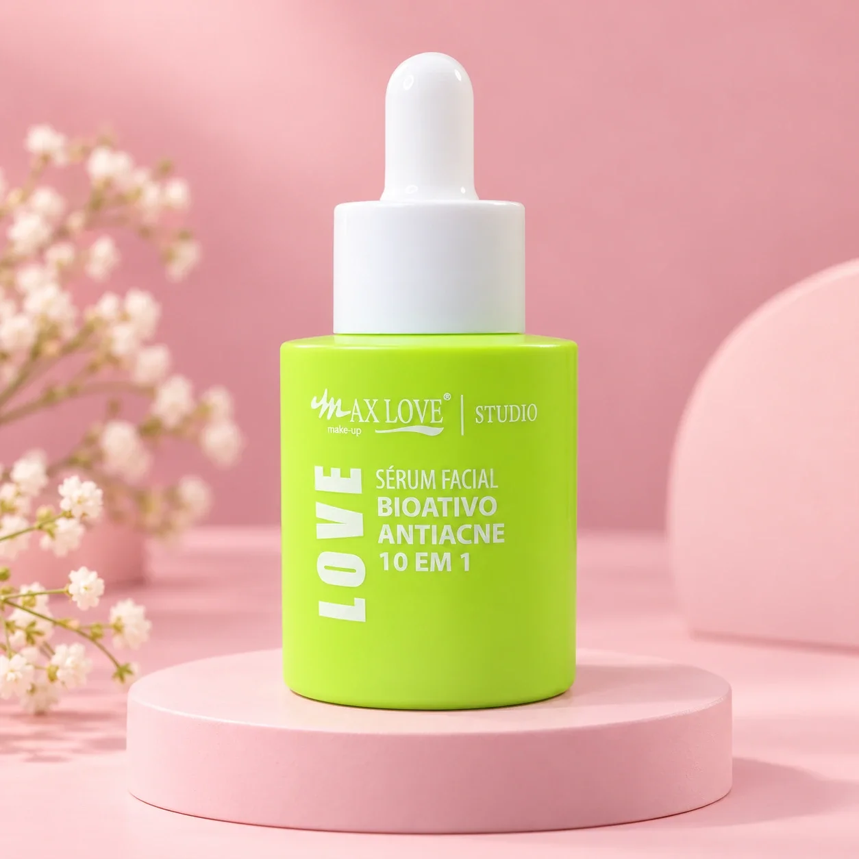 Sérum Facial Bioativo Antiacne 10 em 1 Max Love 30 mL